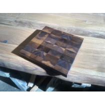 Nussbaum, Schneidebrett, Hackbrett. Schneideklotz, Hirnholz, Stirnholz, Landhaus, 30x30x2,5 cm